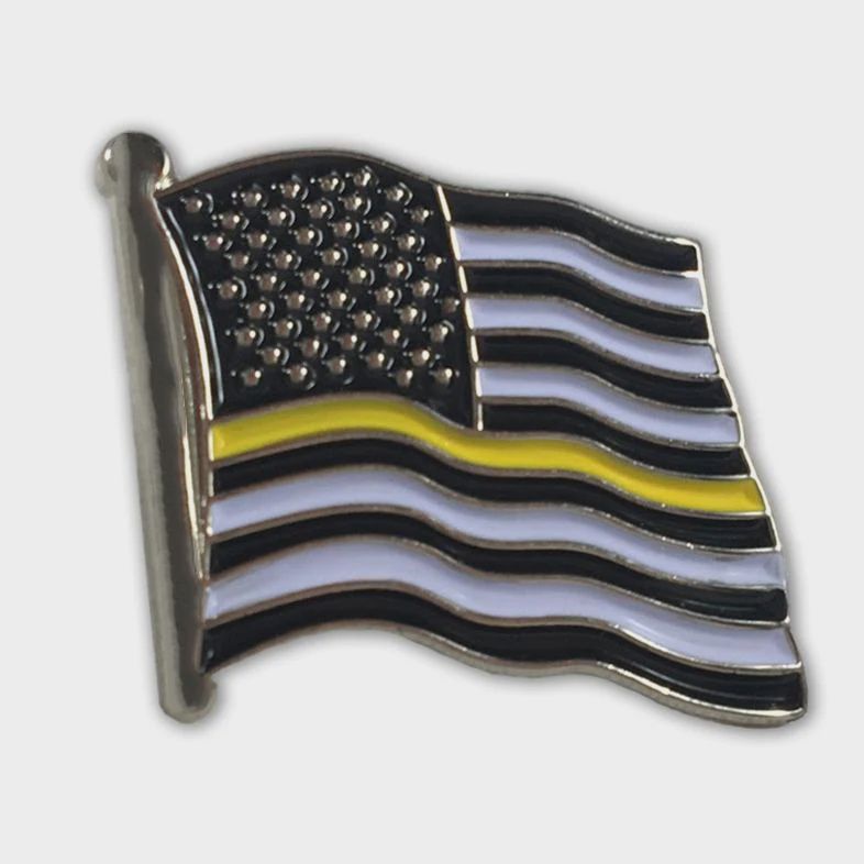 Thin Gold Line American Flag Pin
