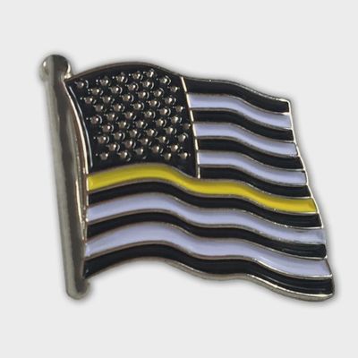 Thin Gold Line American Flag Pin