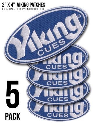 5-PACK 2" x 4" Viking Iron-On Patches