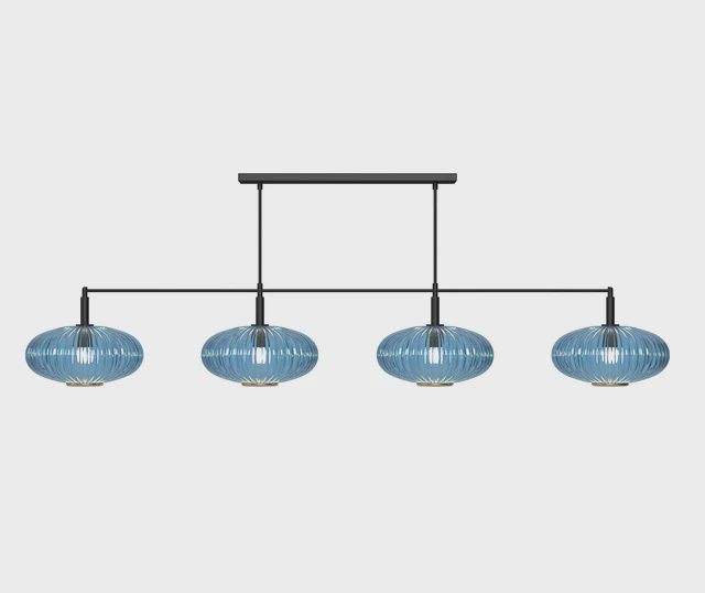 PROHIBITION-66" 4LT BILLIARD LIGHT BLACK/BLUE