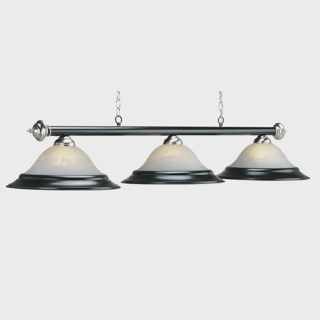 60" 3 LT BILLIARD LIGHT-MATTE BLACK/STAINLESS