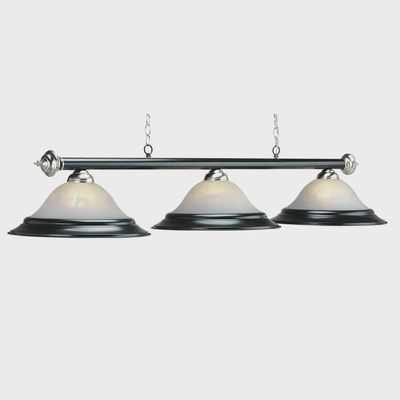 60" 3 LT BILLIARD LIGHT-MATTE BLACK/STAINLESS