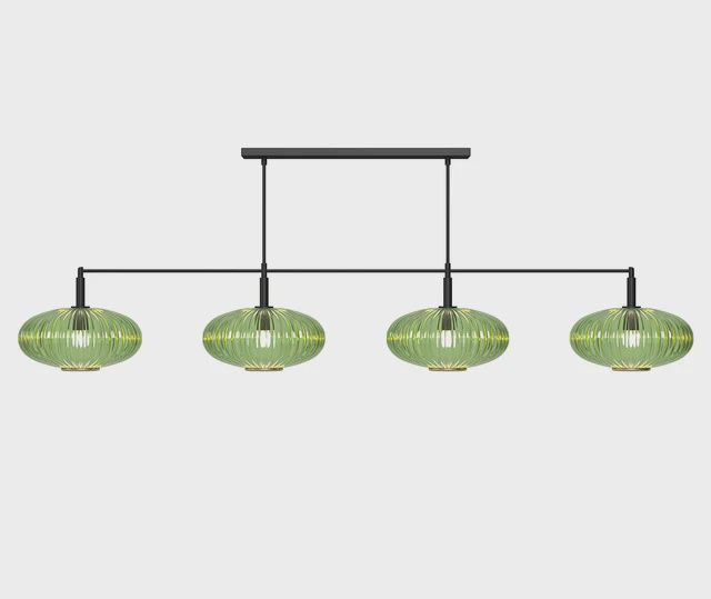 PROHIBITION-66" 4LT BILLIARD LIGHT BLACK/GREEN