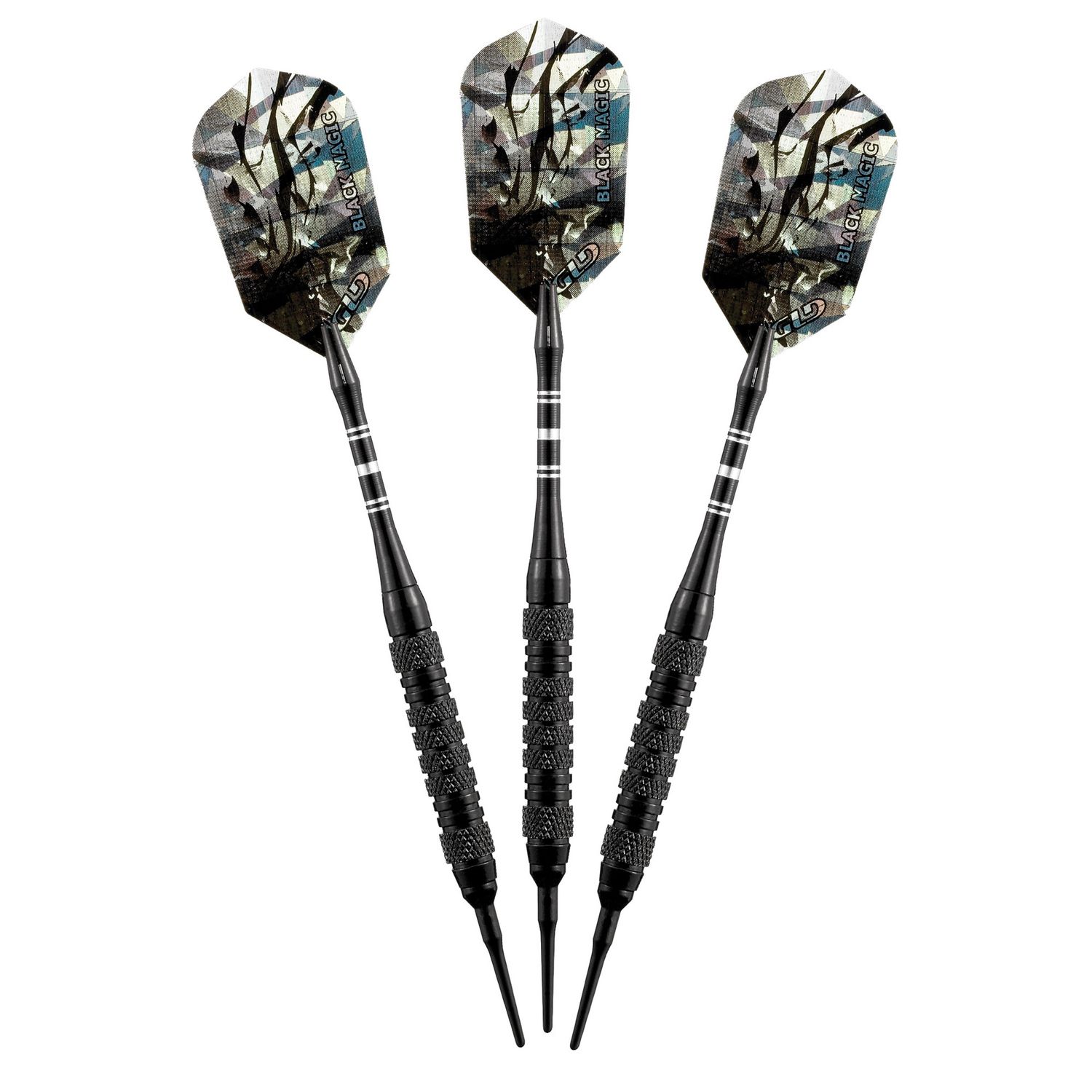 Viper Black Magic Soft Tip Darts 6 Knurled Rings 18 Grams
