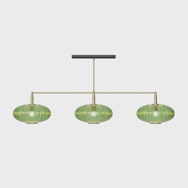 PROHIBITION-54" 3LT BILLIARD LIGHT BRASS/GREEN