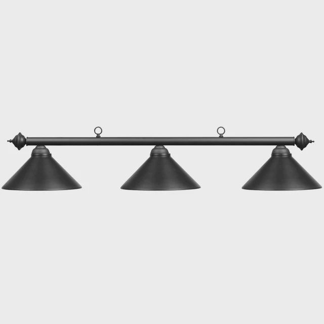 54" 3LT BILLIARD LIGHT-MATTE BLK/MATTE BLK