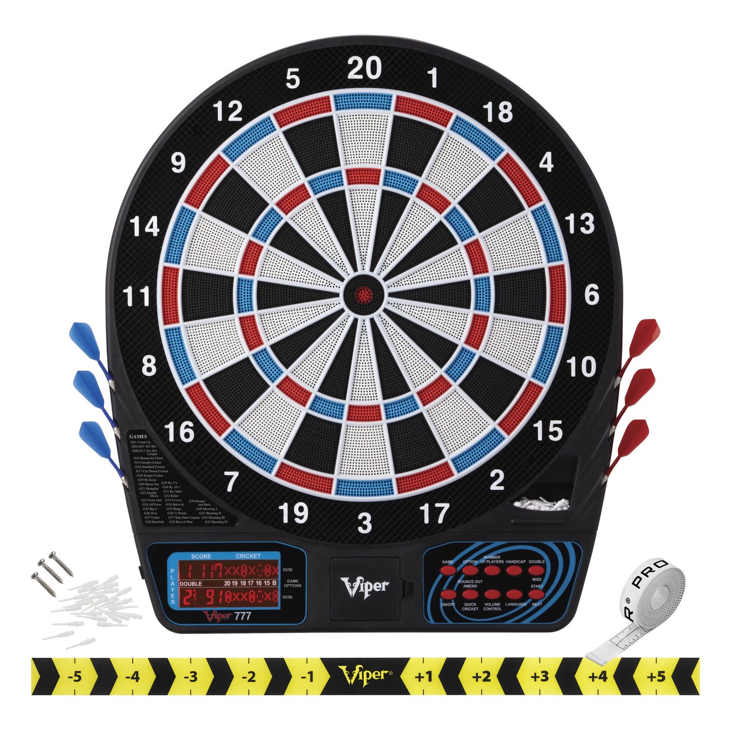 Viper 777 Electronic Dartboard, 15.5" Regulation Target