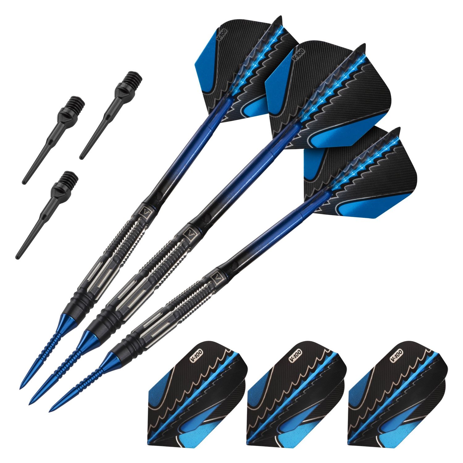 Viper Black Flux 90% Tungsten Steel or Soft Tip Conversion Darts Blue 20 Grams
