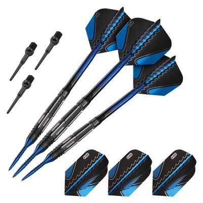 Viper Black Flux 90% Tungsten Steel or Soft Tip Conversion Darts Blue 20 Grams
