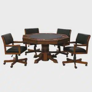 1 X 54" Game Table with (x4) Rocker-Swivel Chairs