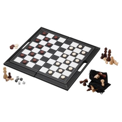 Mainstreet Classics 3-in-1 Leatherette Game Set