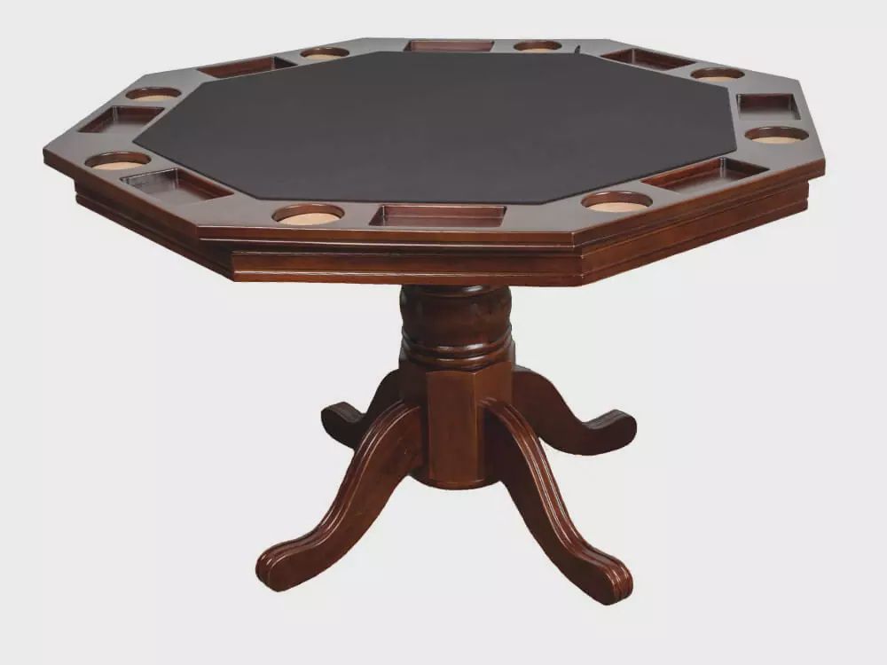 Octagonal Poker Table 2in1 Espresso