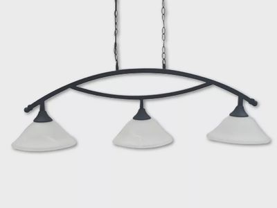 Metal Light Contemporary 3 Shade Glass Light