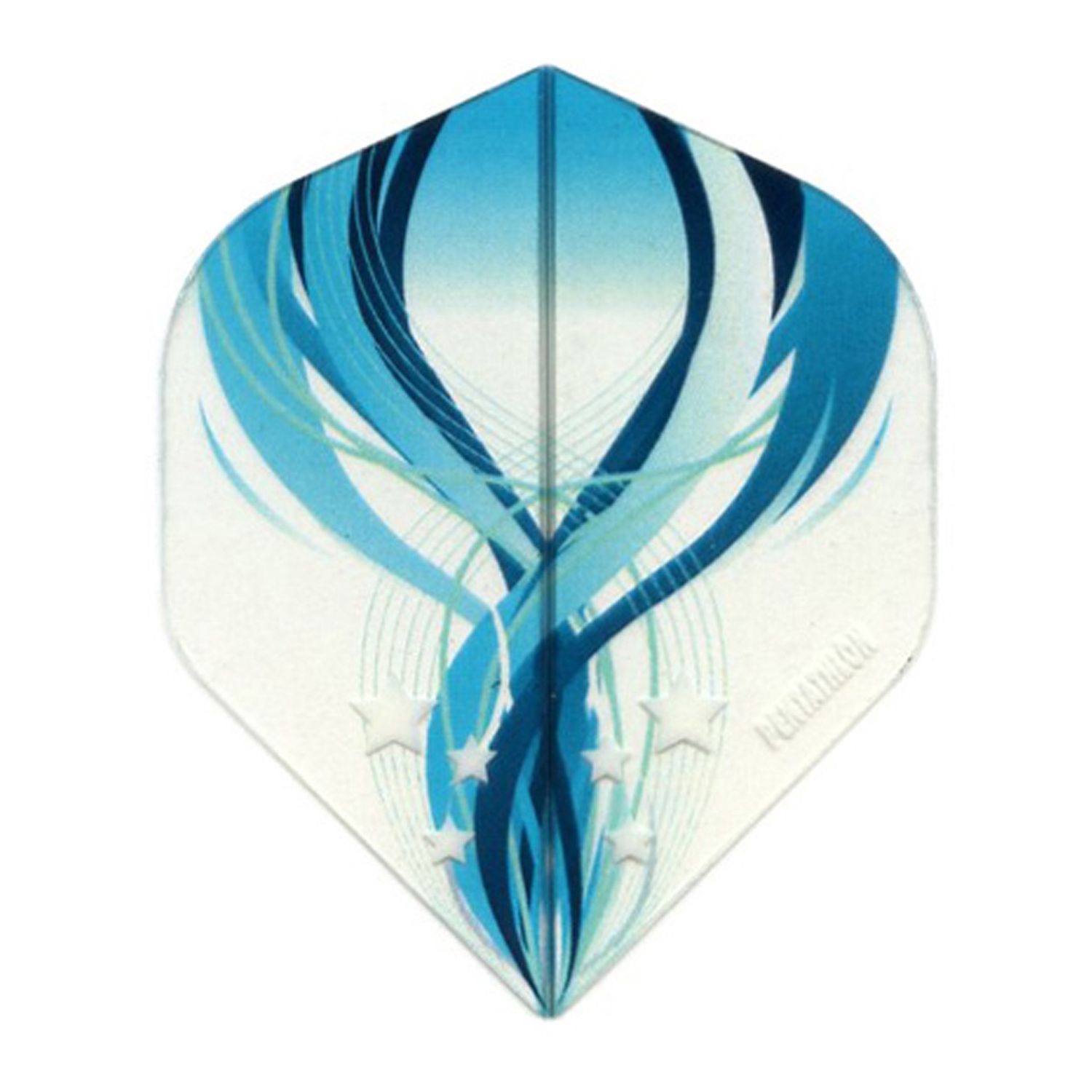 Pentathlon Flights - Standard Translucent Design White/Blue