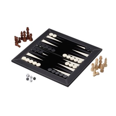 Mainstreet Classics Bourbon Street Combo Set, Chess, Checkers, and Backgammon