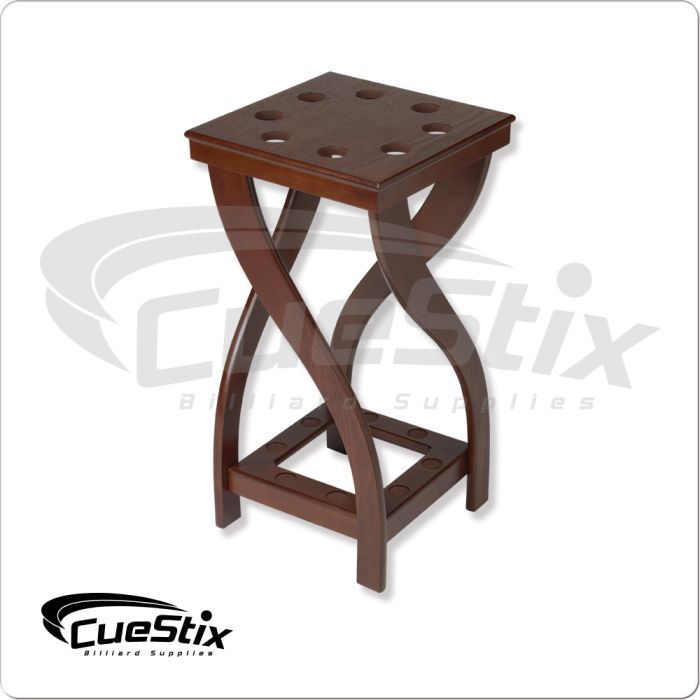Twist 8 Cue Floor Rack, Color: Chocolate