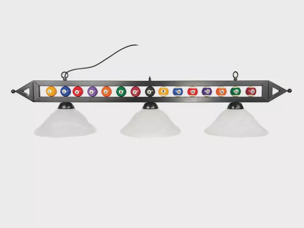 Billiard Ball 3 Shade Glass Light