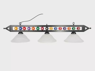 Billiard Ball 3 Shade Glass Light