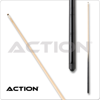Action - 1-Piece - Black Paint w/ Screw-On Tip - 57in