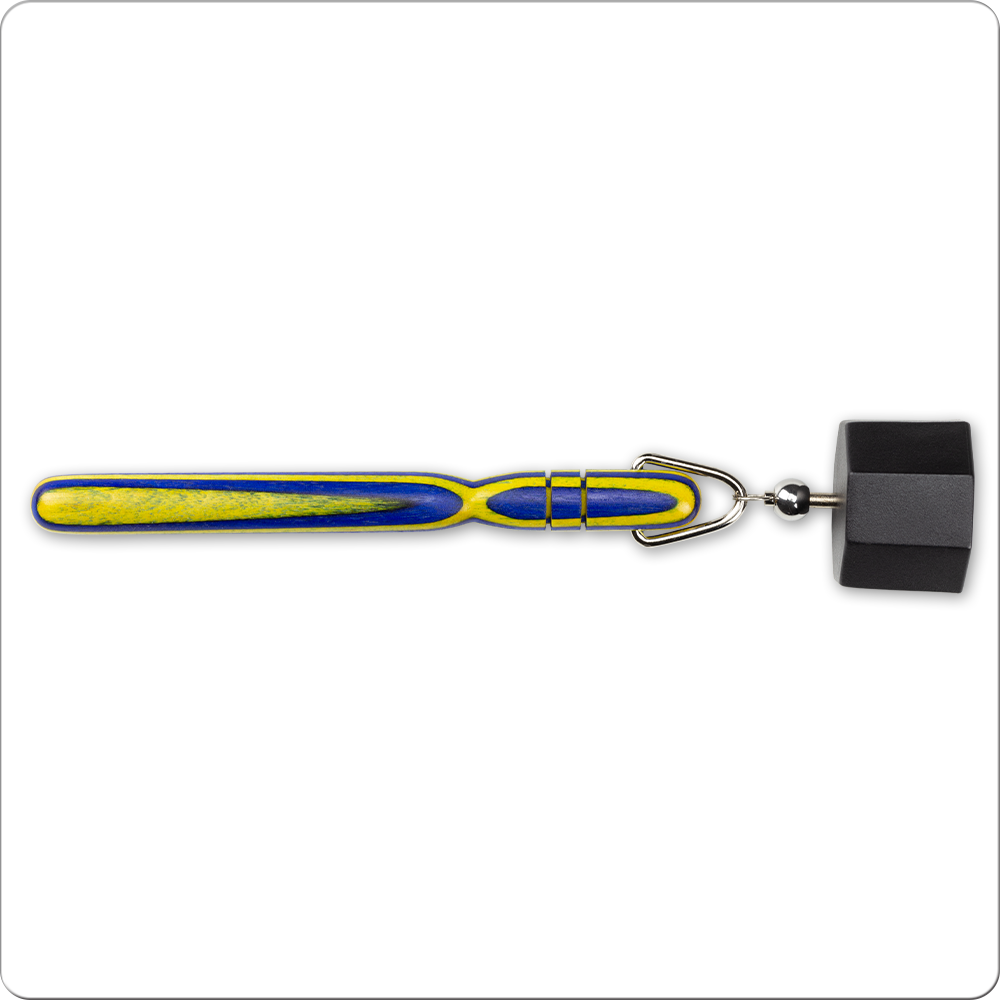 Octagon Wooden Chalker, Color: Blue &amp; Yellow