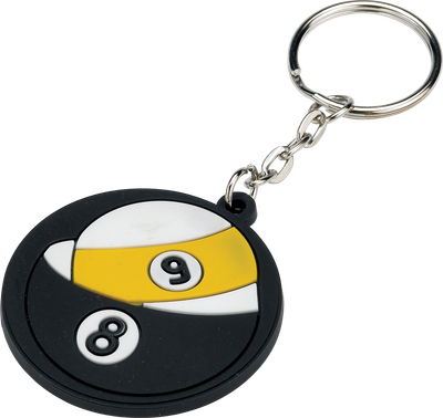 8/ 9 Ball Rubber Keychain