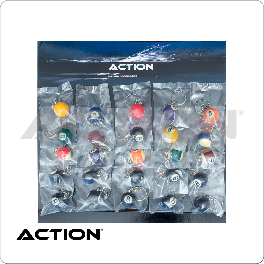 Mixed Ball Keychain - Card of 25