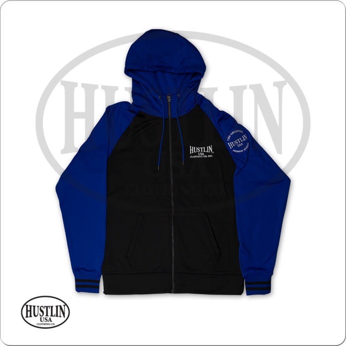Hustlin USA -  Men's Blue Zip Up Sweatshirt