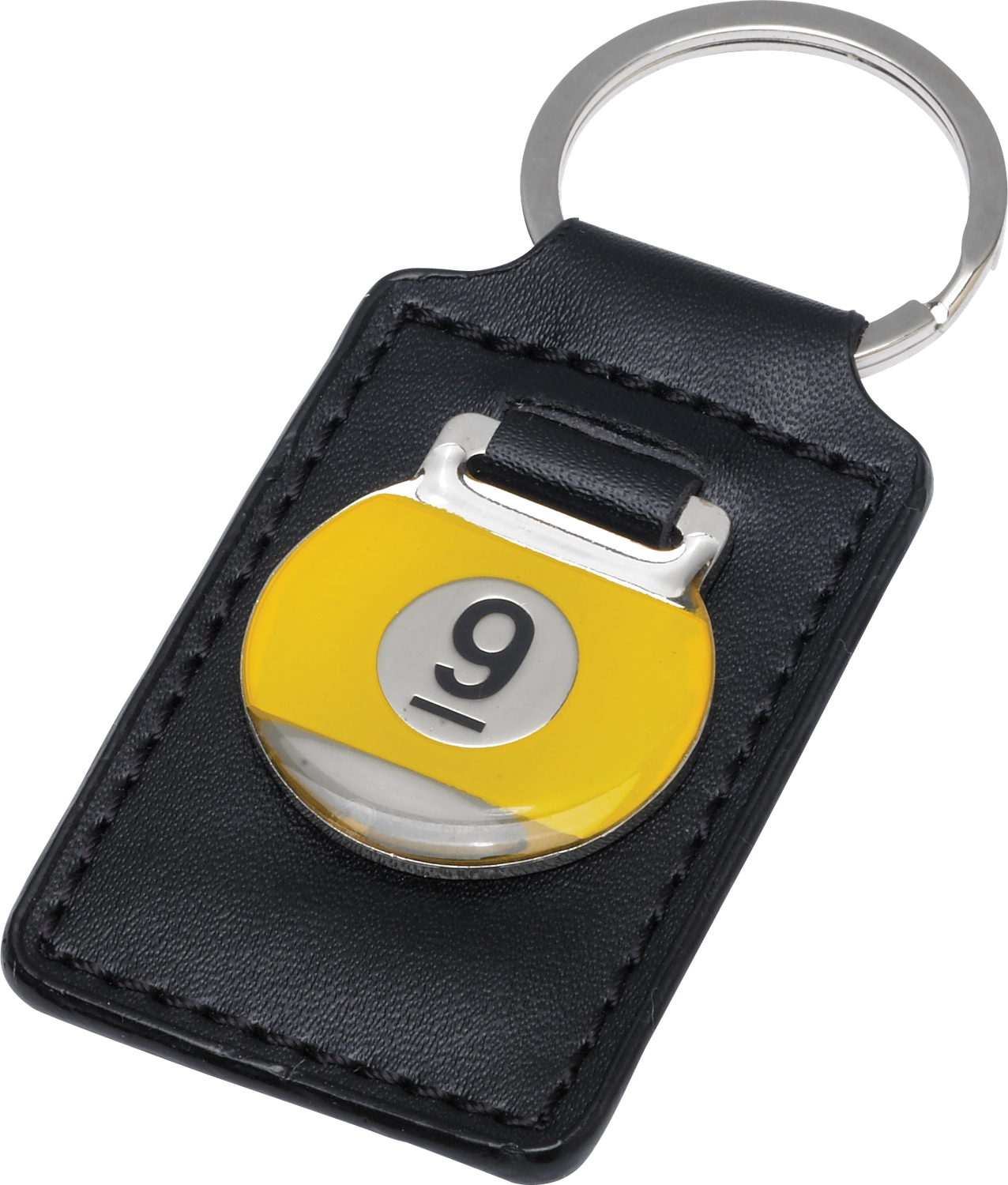9-Ball Leather Keychain