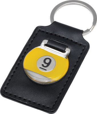 9-Ball Leather Keychain
