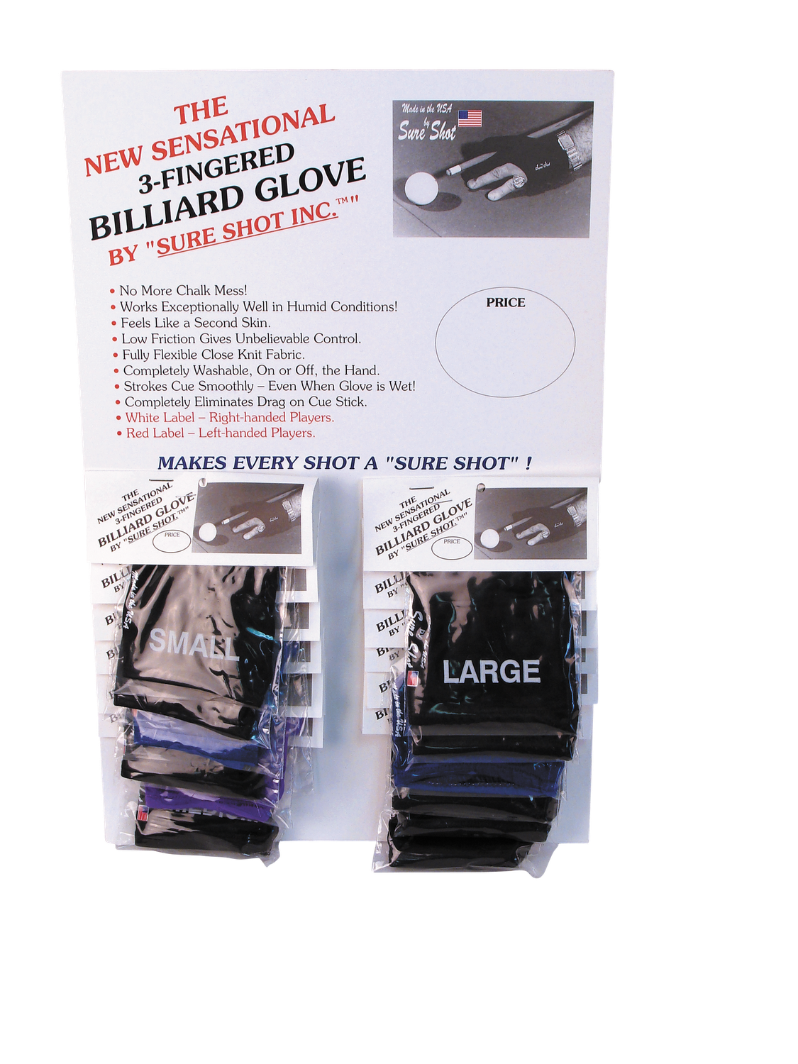 Sure Shot Glove - Card of 12