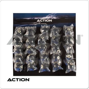 8-Ball Keychain w/ Scuffer - Card of 25