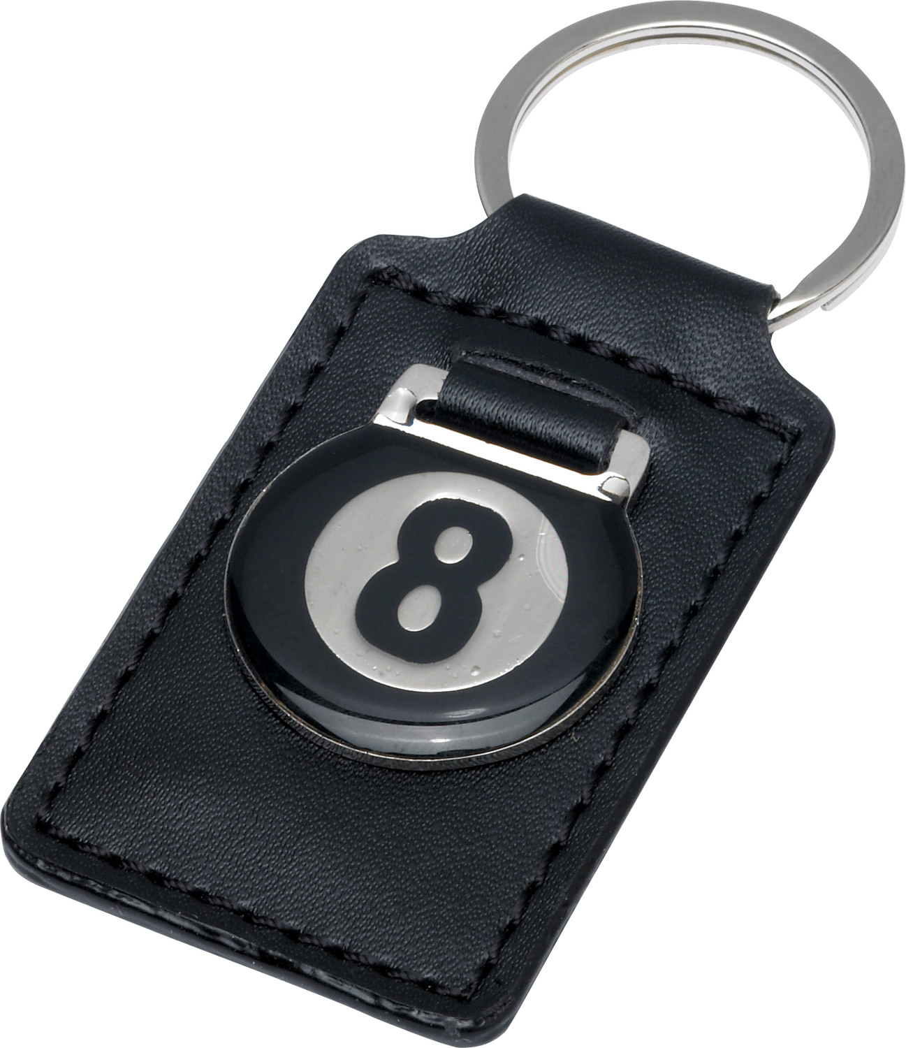 8-Ball Leather Keychain