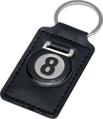 8-Ball Leather Keychain