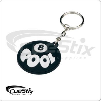 8 Ball Pool Rubber Keychain