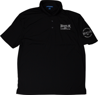Hustlin USA - Men's Black Polo
