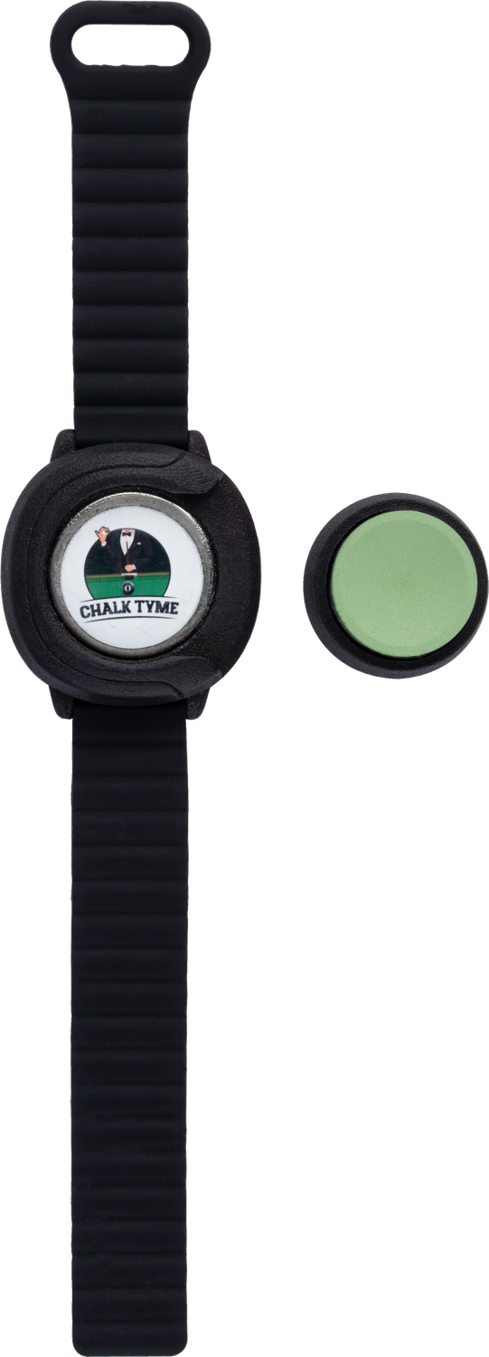 Round Chalk Tyme Magnetic Chalk Holder - Black