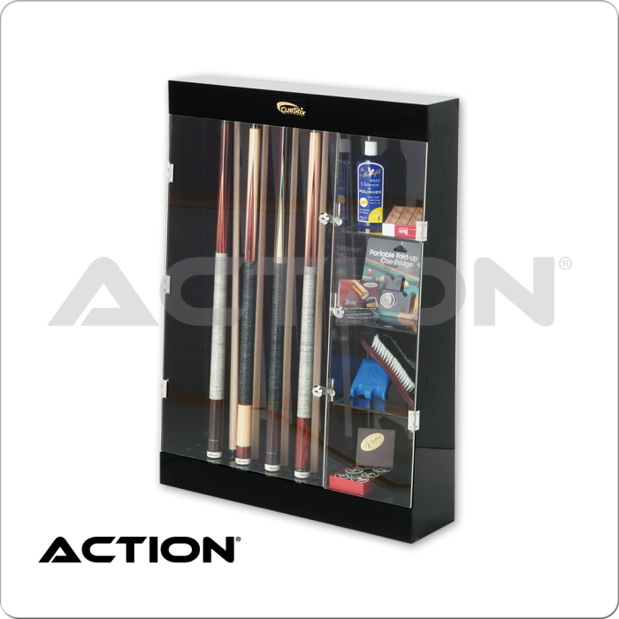 10 Cue Wall Display Case w/ Shelves