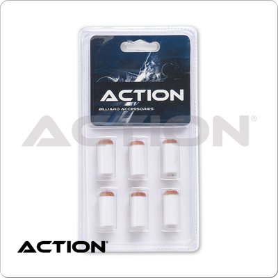 Action Brown Slip On Tips &amp; Ferrules in Blister Pack of 6