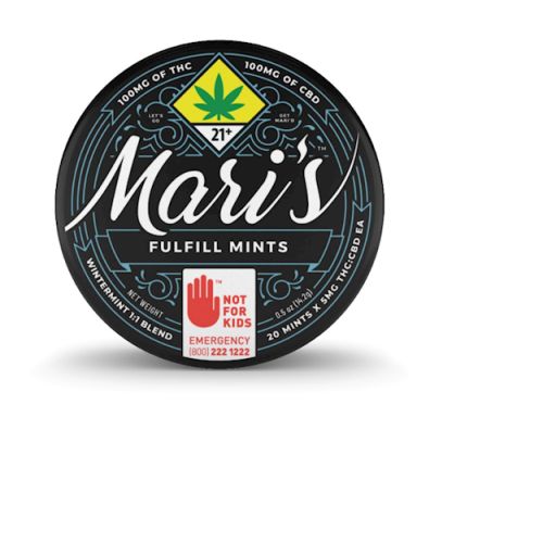 Mari's Mints Fulfill Wintermint CBD:THC 1:1 20 PK - NWCS