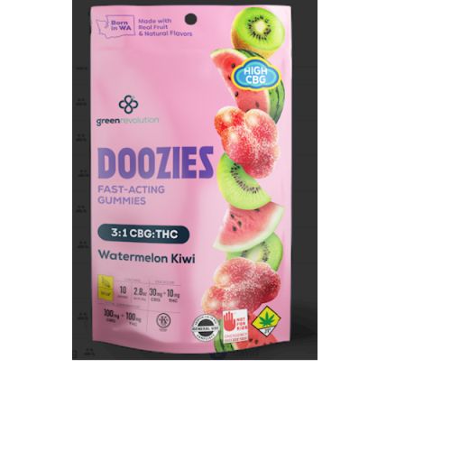 Watermelon Kiwi 3:1 FLY10 Pk (300mg CBG;100mg THC) - Doozies Watermelon Kiwi 3:1 FLY10 Pk (300mg CBG;100mg THC) - Doozies