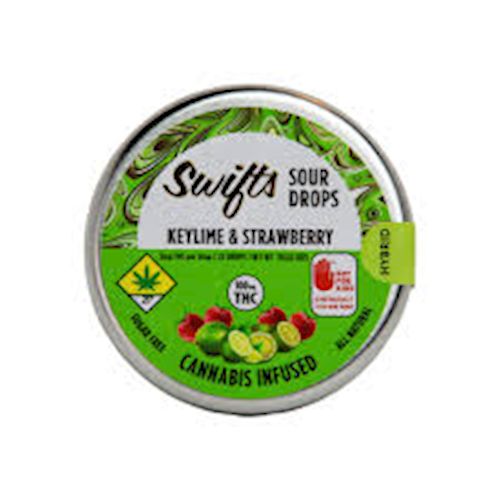 Key Lime Strawberry Sours 100mg - Swifts