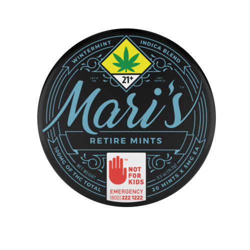 Mari's Mints Retire Wintermint INDICA 100mg 20 PK - NWCS