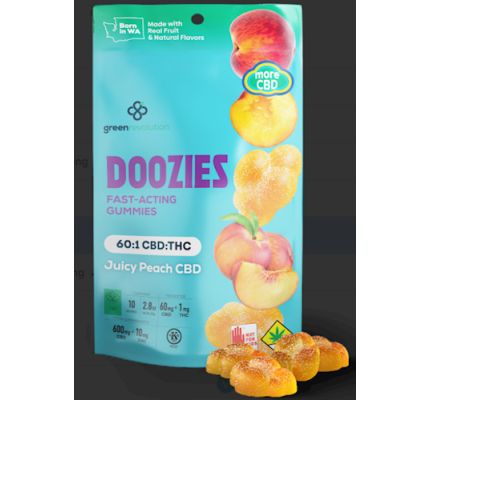 Peach 60:1 CBD 10 Pack (600mg CBD;10mg THC) - Doozies
