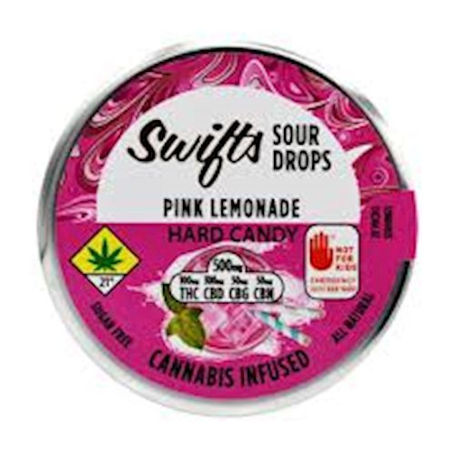 Pink Lemonade Sours 500mg THC CBD CDN CBG - Swifts Pink Lemonade Sours 500mg THC CBD CDN CBG - Swifts