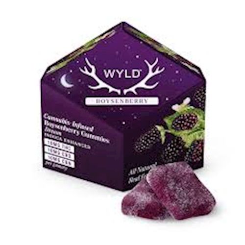 Boysenberry Gummies CBD + CBN + Indica Enhanced (100mg THC : 100mg CBD :100mg CBN) - Wyld
