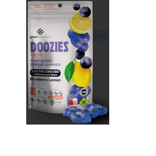 Blueberry Lemon 2:1:1 10pk (100mg THC;50mg CBD;50mg CBG) - Doozies PLUS