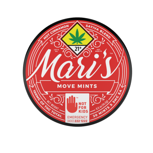 Mari's Mints Move Cinnamon SATIVA 100mg 20 PK - NWCS Mari's Mints Move Cinnamon SATIVA 100mg 20 PK - NWCS