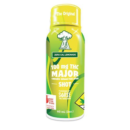Lemonade ZERO CAL 100mg THC 2oz Shot - Majors Lemonade ZERO CAL 100mg THC 2oz Shot - Majors