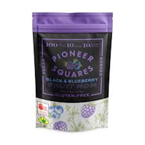 Black & Blueberry Fruit Nom 10-Pack 100mg THC - Pioneer Squares Black & Blueberry Fruit Nom 10-Pack 100mg THC - Pioneer Squares