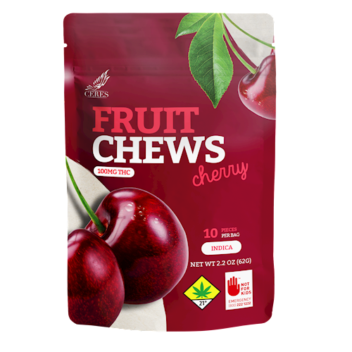 Cherry Fruit Chew INDICA 10PK - Ceres Cherry Fruit Chew INDICA 10PK - Ceres